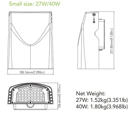 27W 3600LMの壁のパックLED屋外ライト50-100W HPS/HID等量